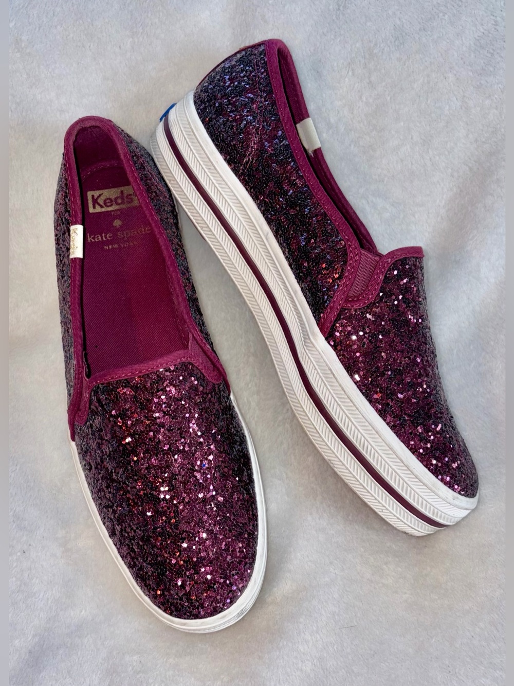Kate Spade x Keds Sparkly Glitter Sneakers sz 7